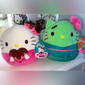 Hello kitty  Bundle. Frankenstein and Valentine’s Day Squishmallow
